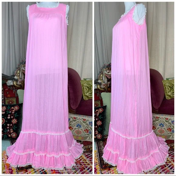 1974 Pink Prom Dress - Picture 1 of 11